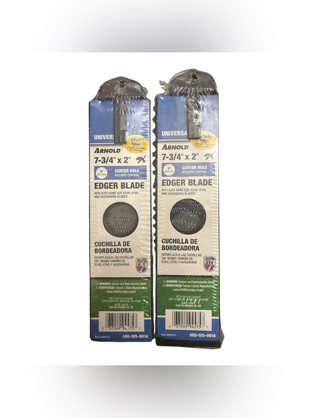 Arnold 7-3/4 Inch Universal Edger Blade 4-Pack for Echo Stihl Husqvarna 1" Arbor